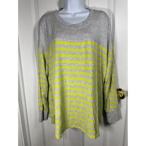 Workshop Republic Clothing‎ Striped Long Sleeve Top Comfy Casual 2X